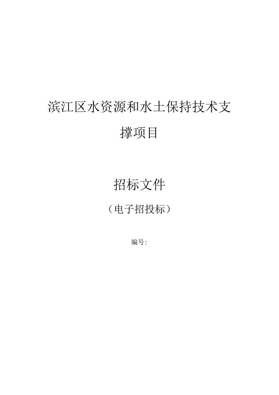 水资源和水土保持技术支撑项目招标文件.docx_第1页