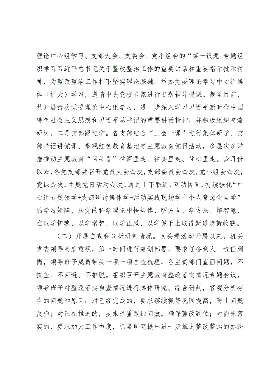 (九篇)主题教育整改落实回头看情况报告.docx_第2页