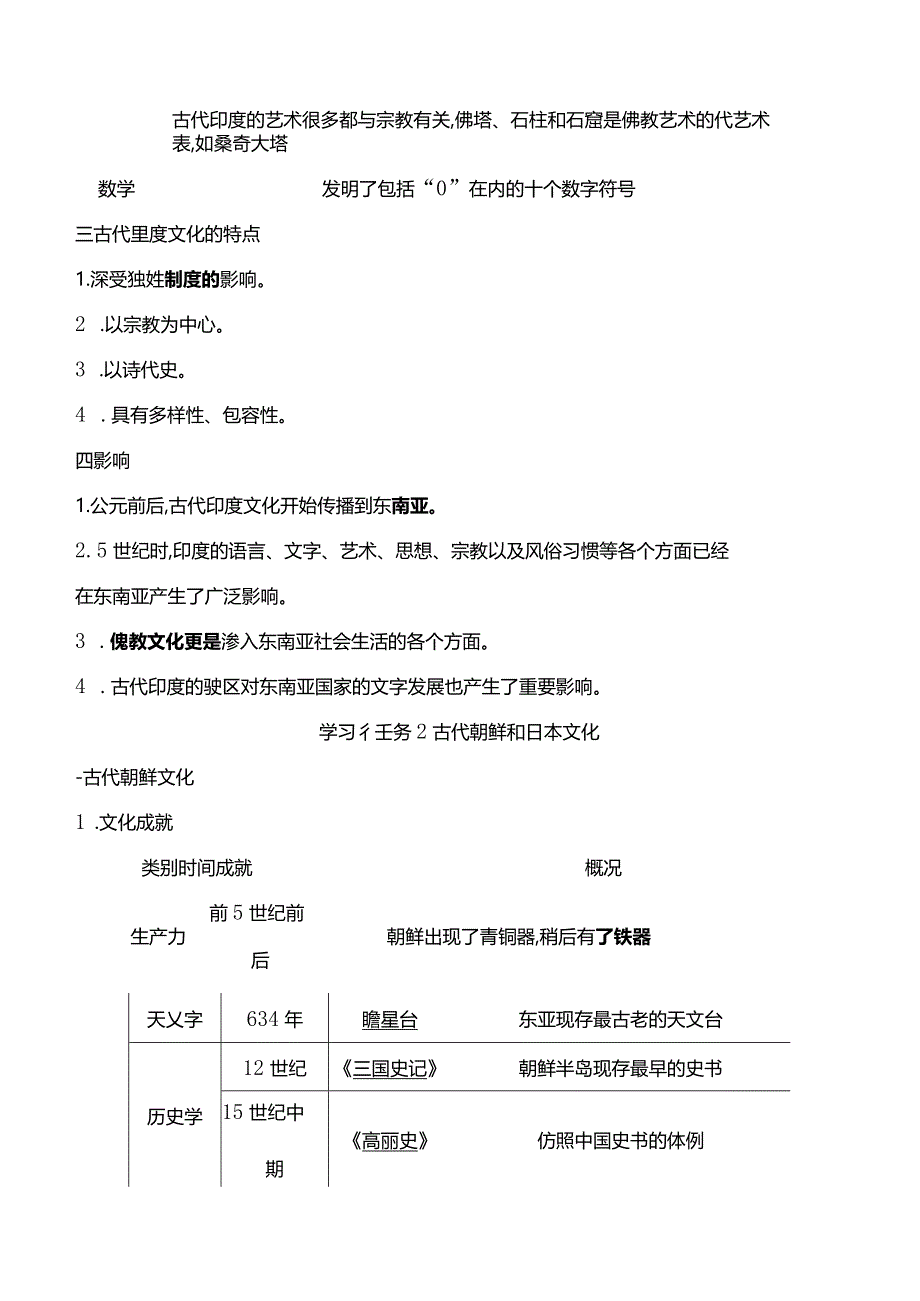 2023-2024学年部编版选择性必修3第二单元第5课南亚、东亚与美洲的文化（学案）.docx_第3页