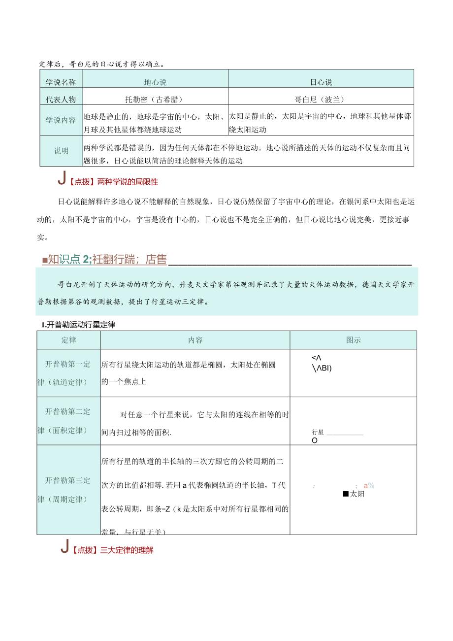 7.1行星的运动（讲义）原卷版.docx_第2页