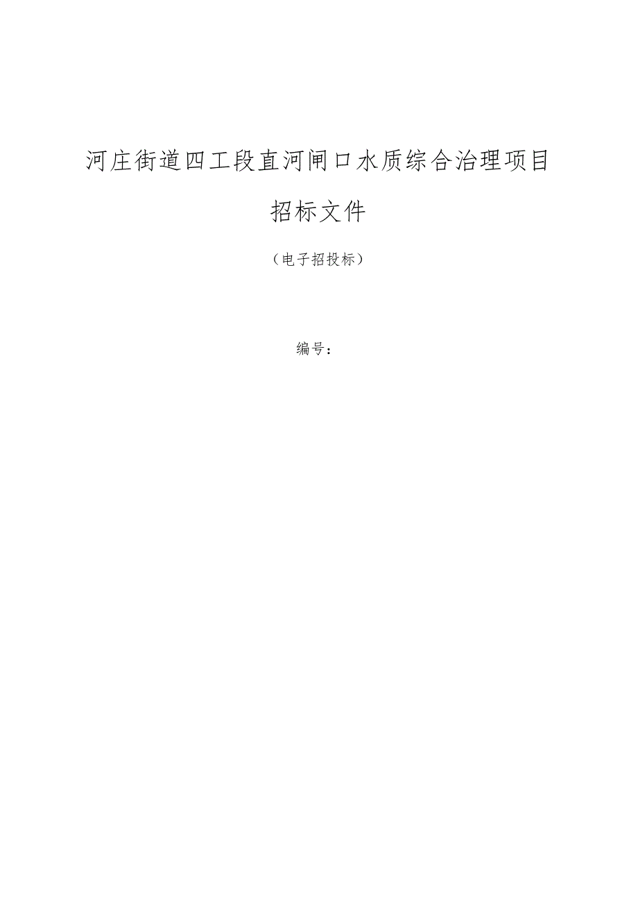 直河闸口水质综合治理项目招标文件.docx_第1页