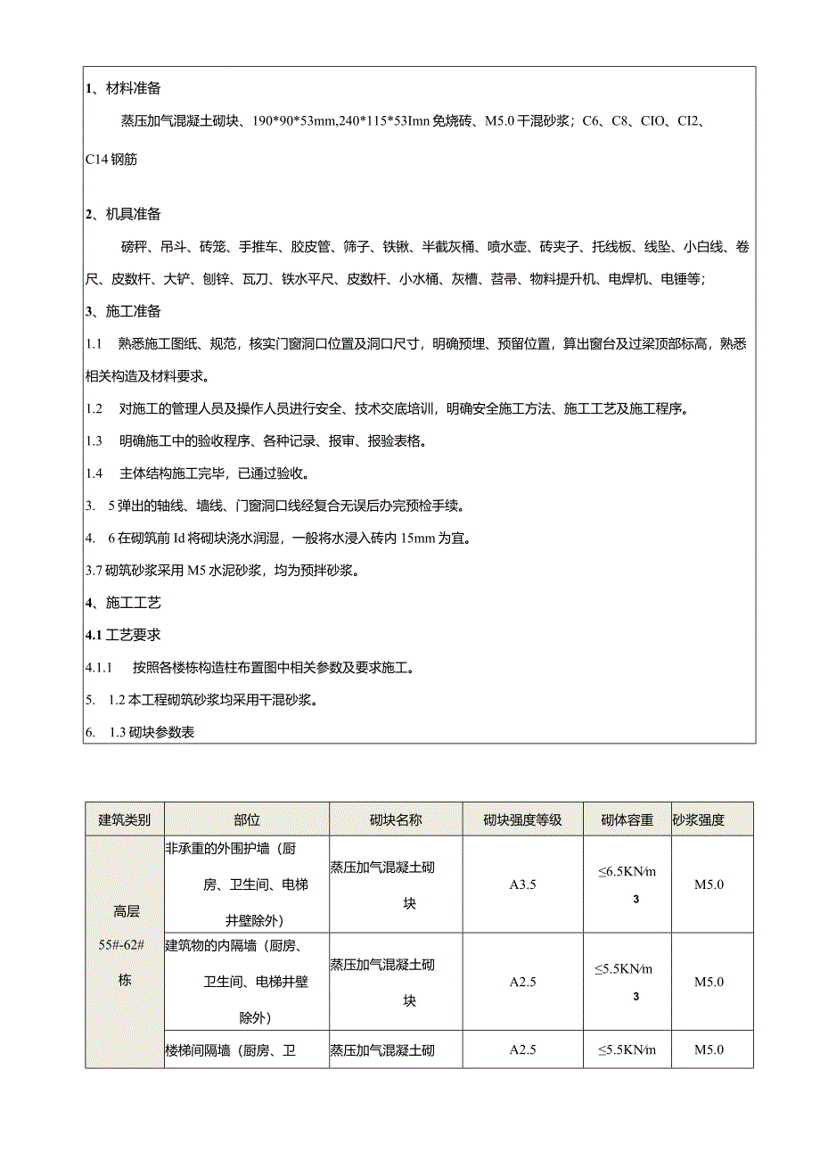 二次结构施工技术交底书.docx_第1页