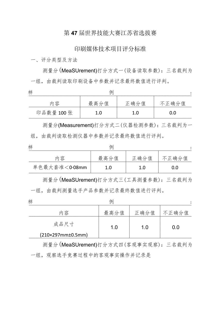 47届世赛印刷媒体技术项目附件2：印刷媒体技术项目评分标准.docx_第1页