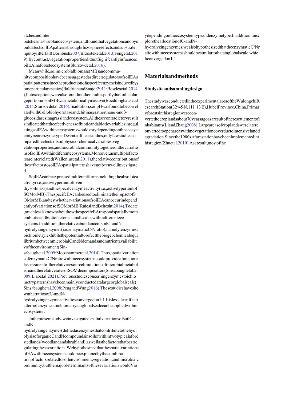 Determinantsofsoilcarbonandnitrogenhydrolyzingenzymes.docx_第2页