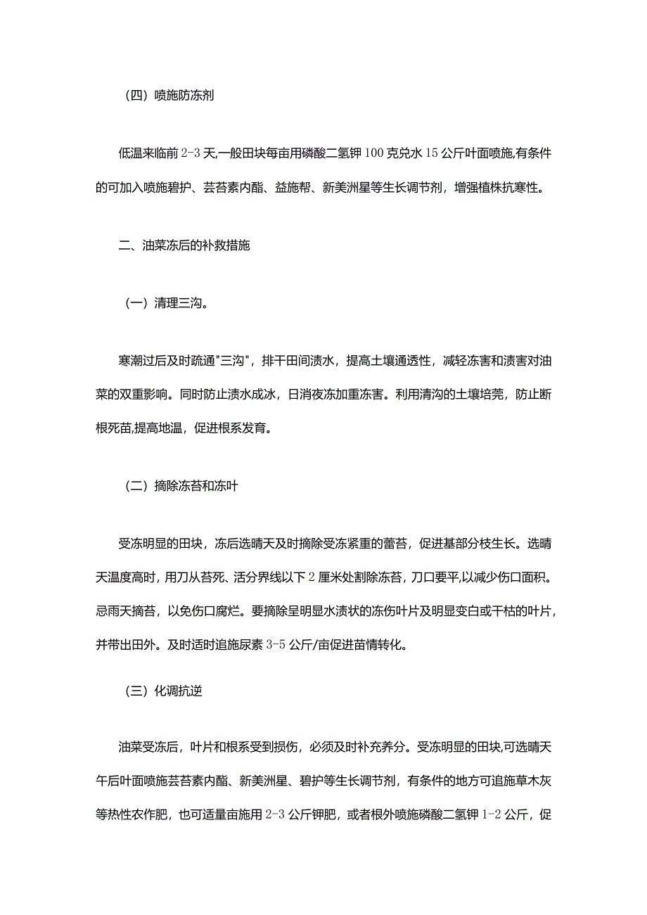 油菜蔬菜抗寒防冻主要技术措施.docx_第2页