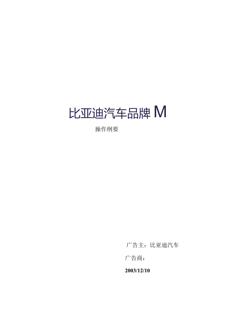 X汽车品牌策划操作纲要.docx_第1页