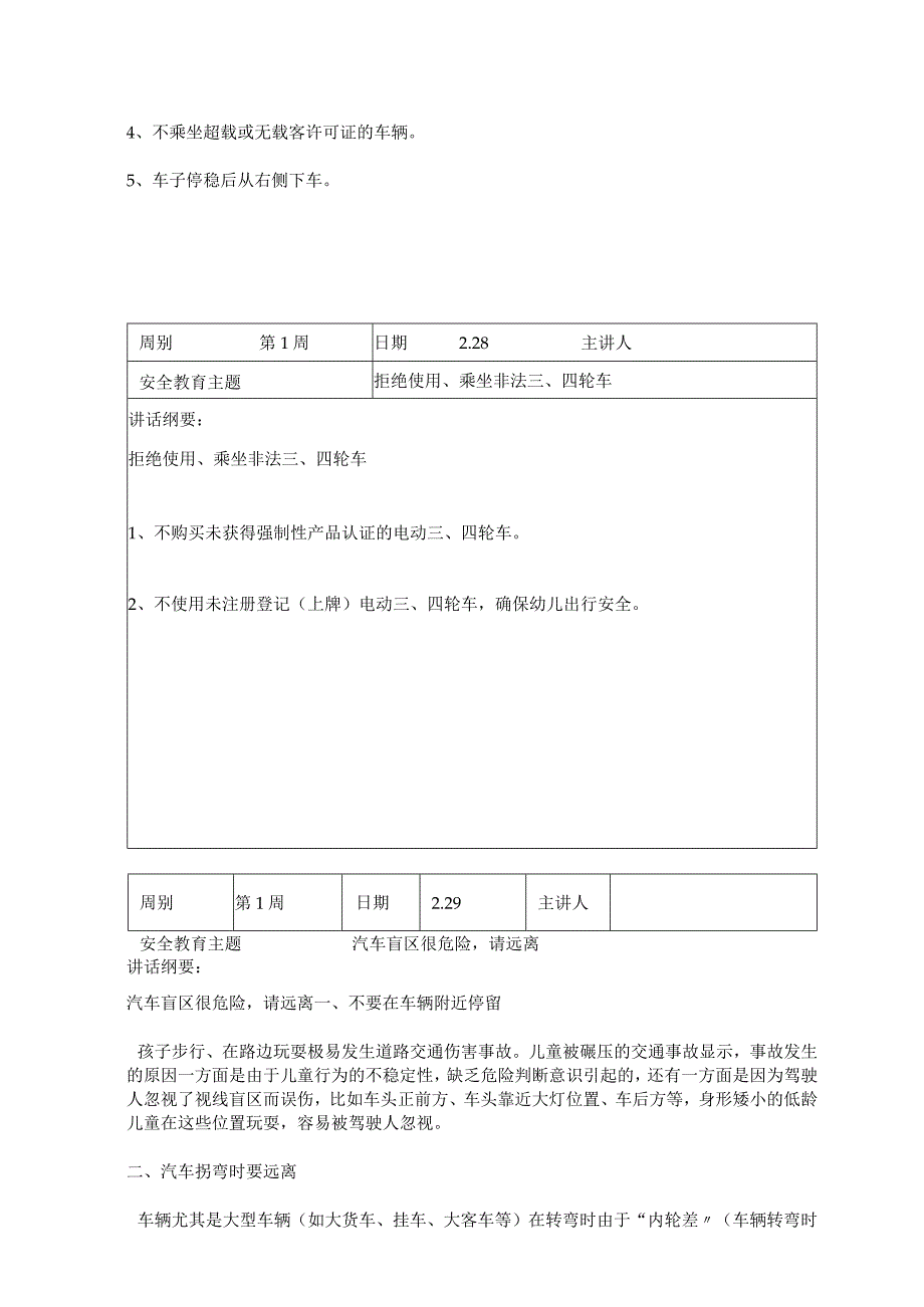 2024年春季第1周“1530”每日安全教育记录表.docx_第2页