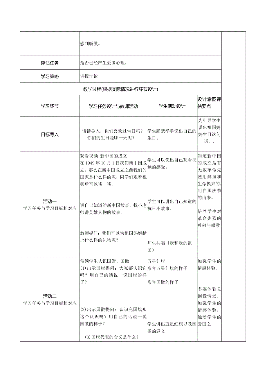 道德与法治新中国的生日教学设计.docx_第2页