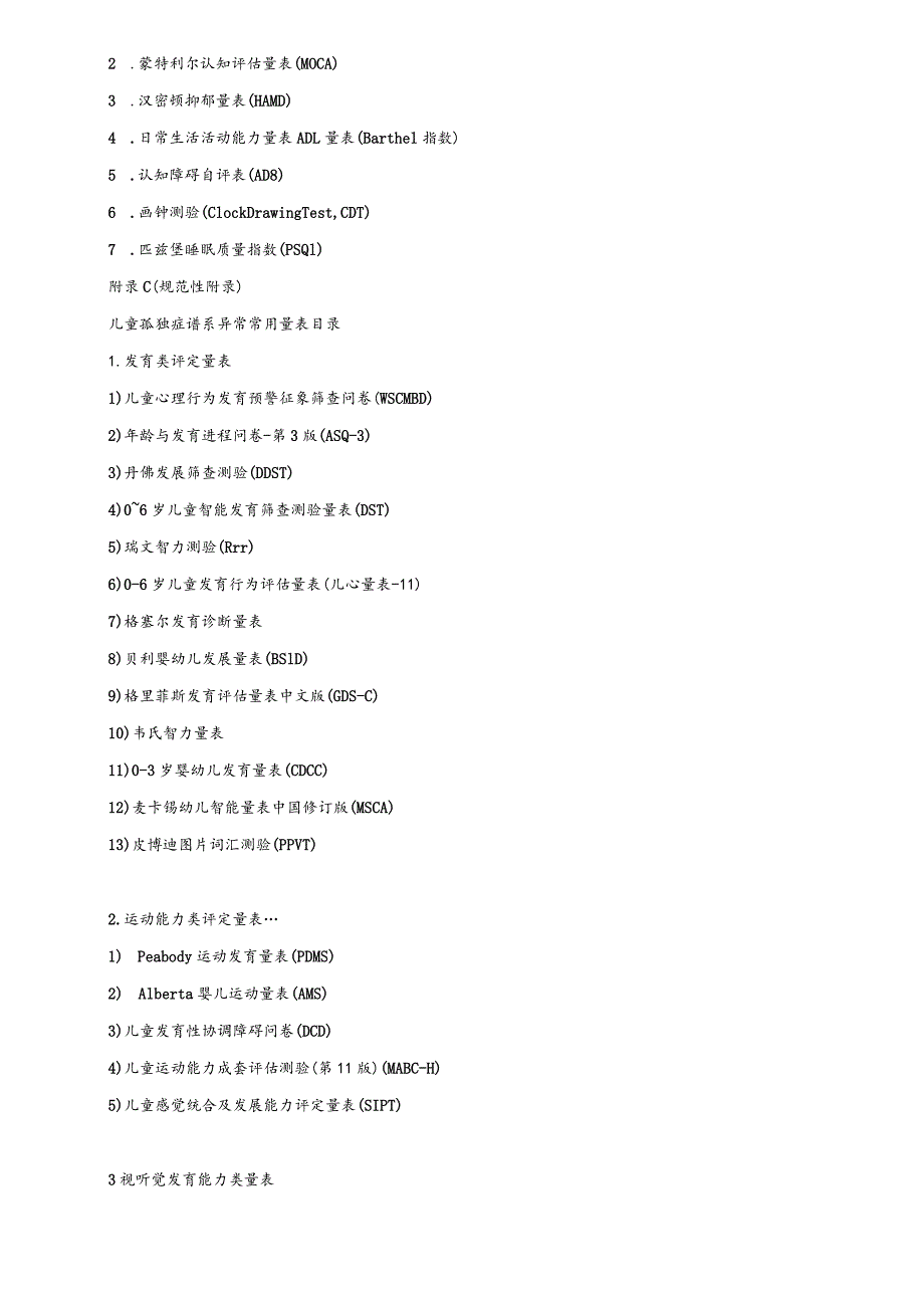 智能整合康复新技术环境要求、老年认知障碍及儿童精神神经发育障碍量表目录、干预知情同意书.docx_第2页