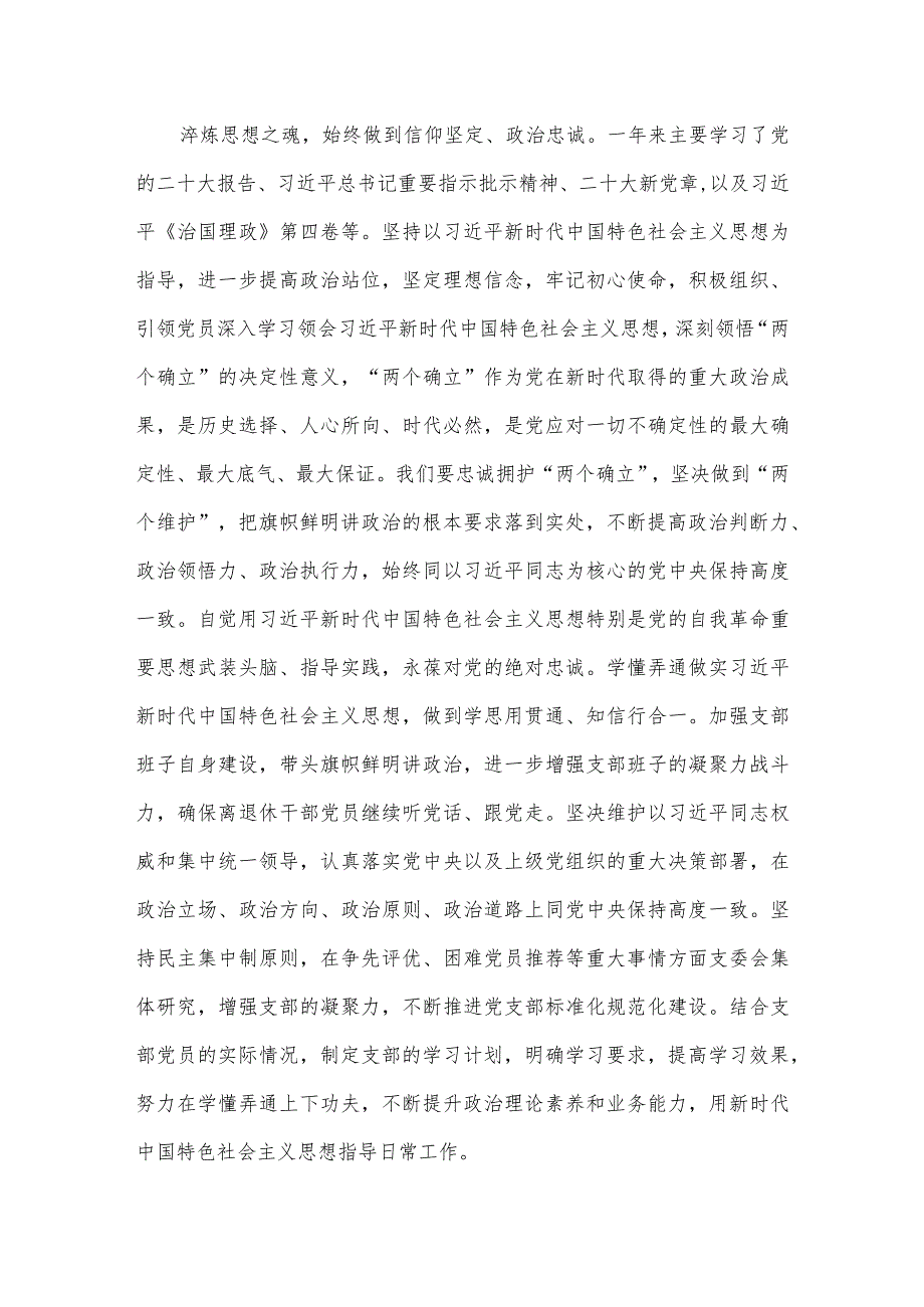 2023年岱宗大街退休第二党支部书记述职报告（袁传法）.docx_第2页