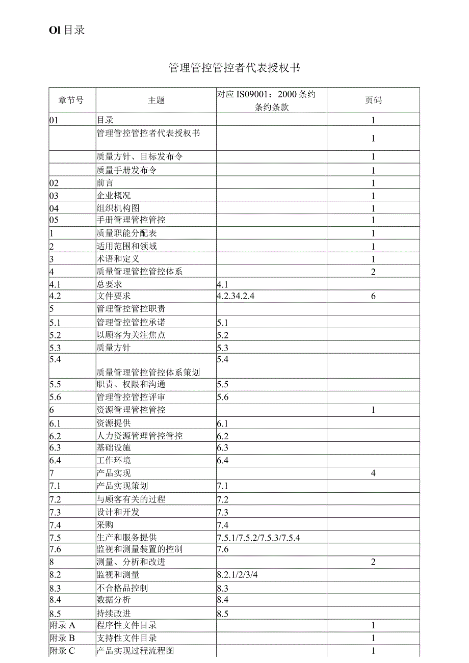 XX制衣企业质量手册.docx_第1页