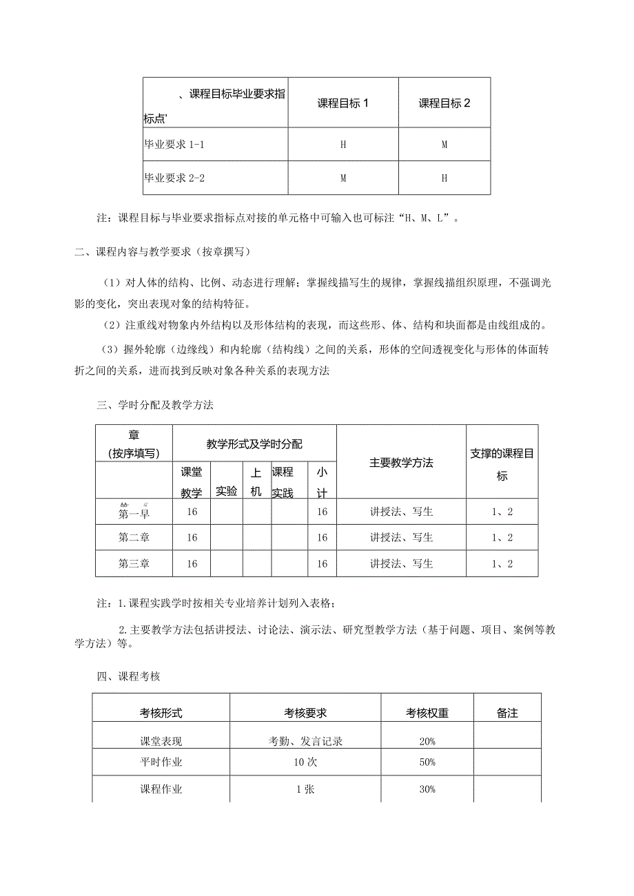 18410171人体线描大学高校课程教学大纲.docx_第2页