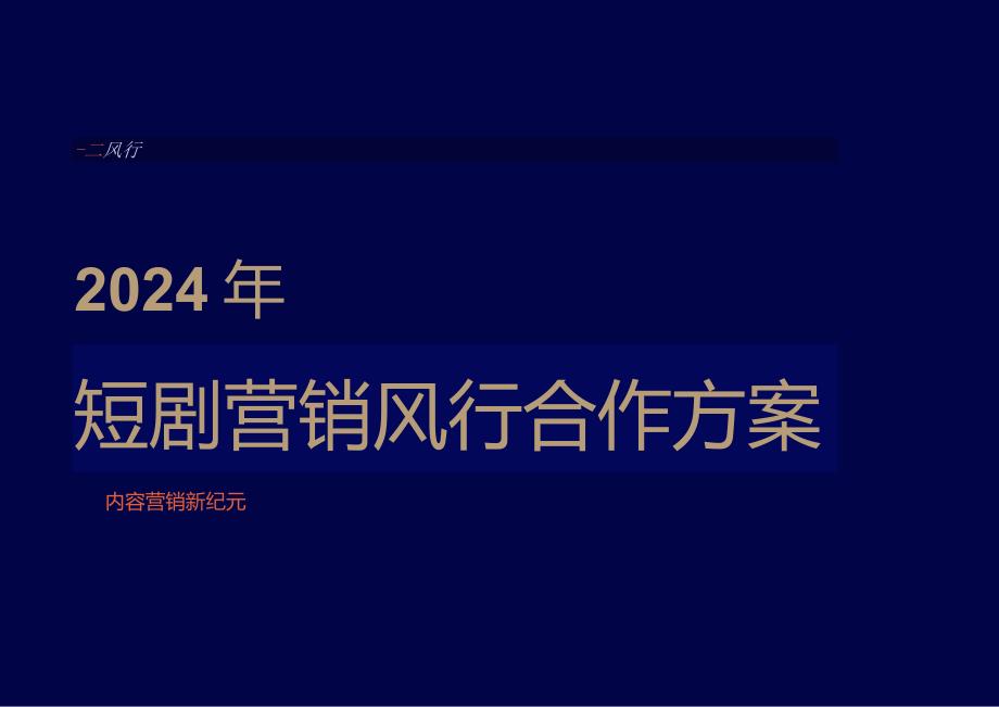 2024年短剧营销风行合作方案.docx_第1页