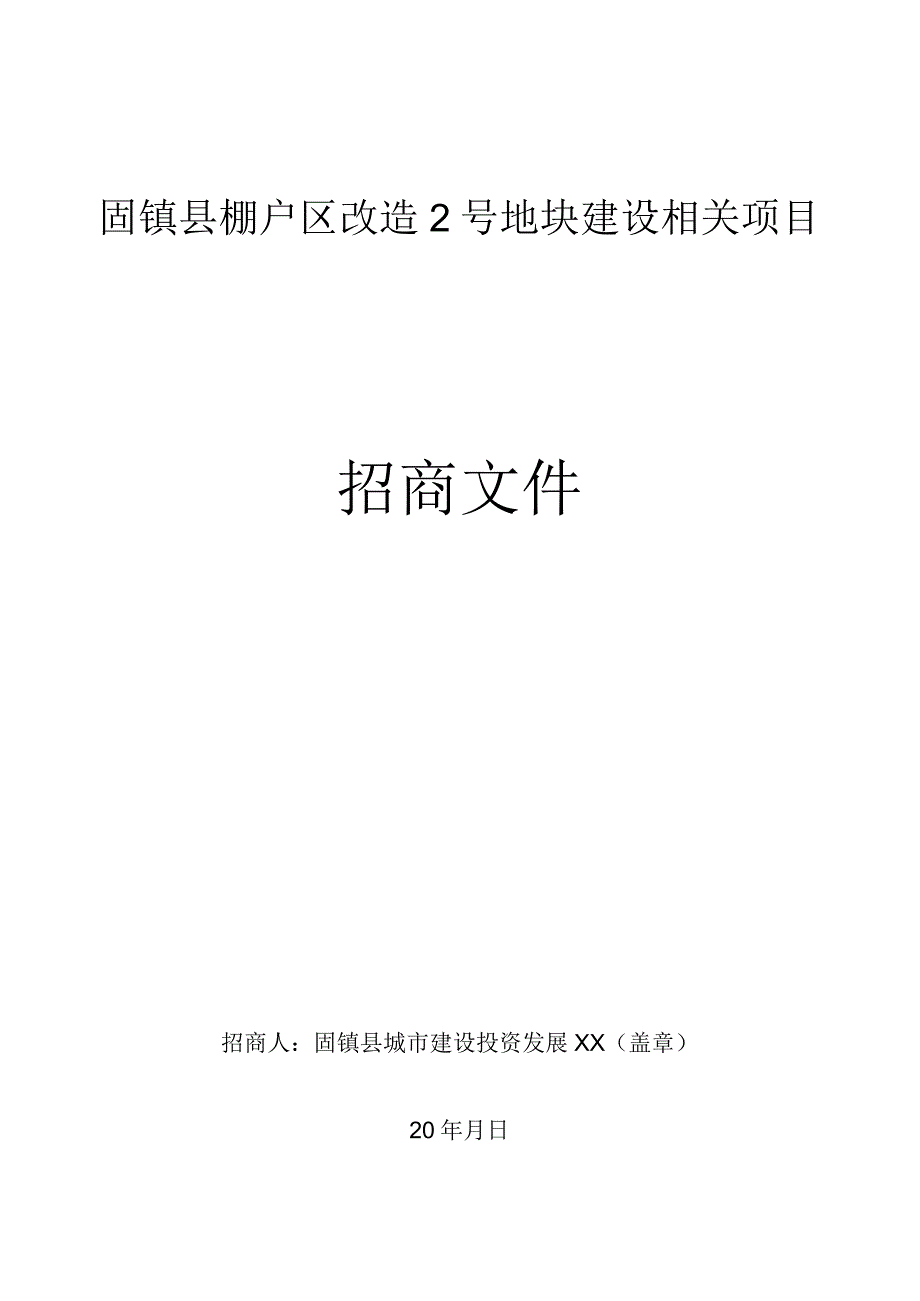 XX地块项目招商文件.docx_第1页