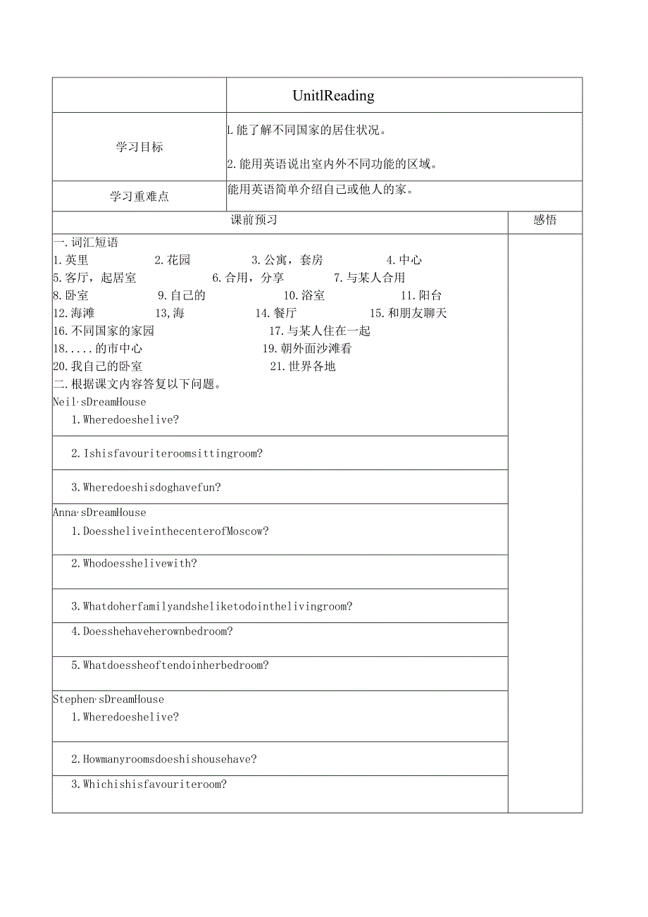 unit1dreamhomes导学案-学习目标及重难点.docx_第3页