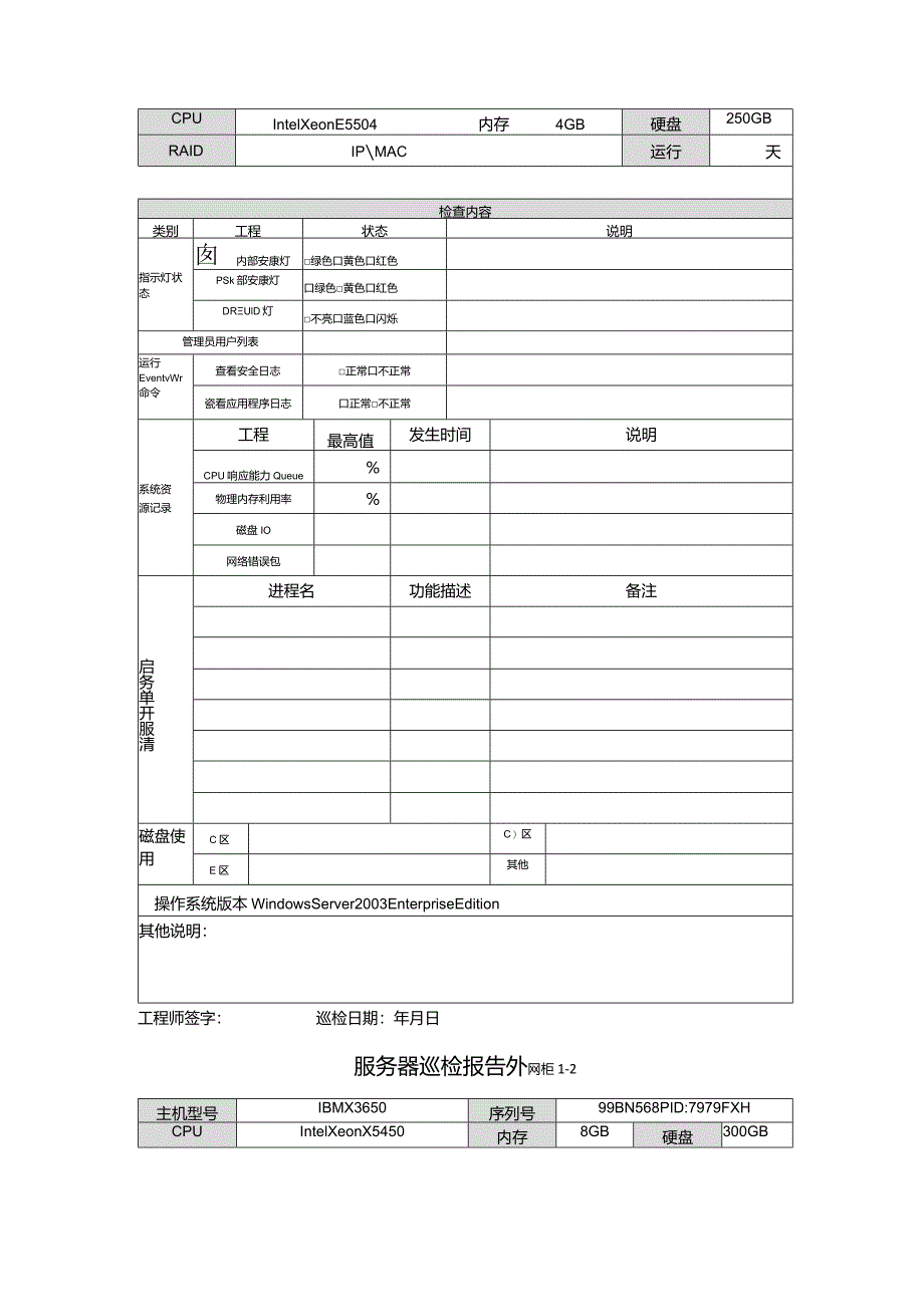 hp服务器--设备机房巡检手册.docx_第3页