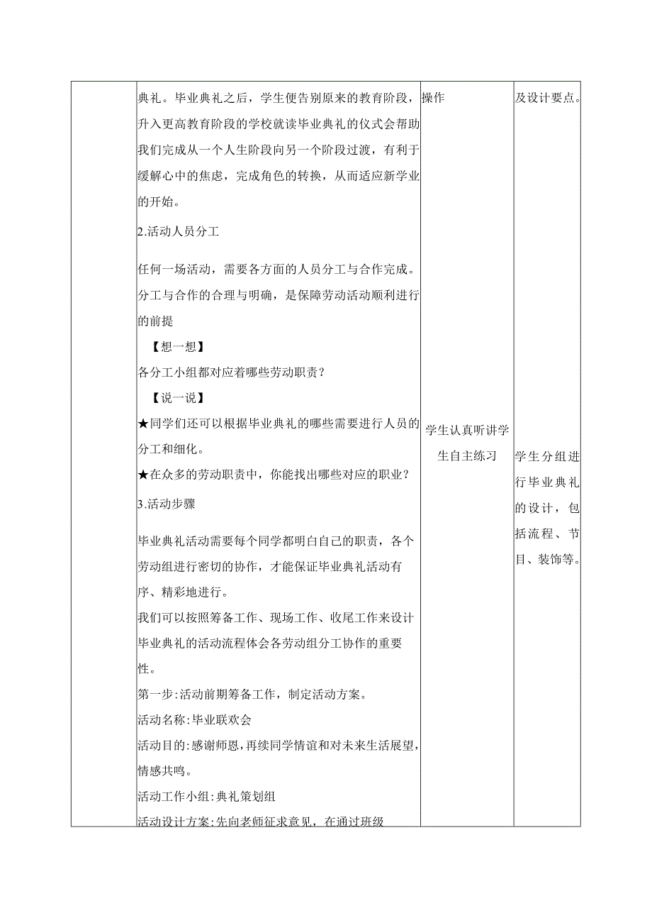 9-设计毕业典礼六年级劳动下册（人民版）.docx_第2页