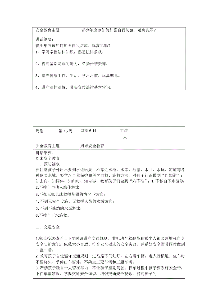 2024年春季第16周“1530”每日安全教育记录表.docx_第2页