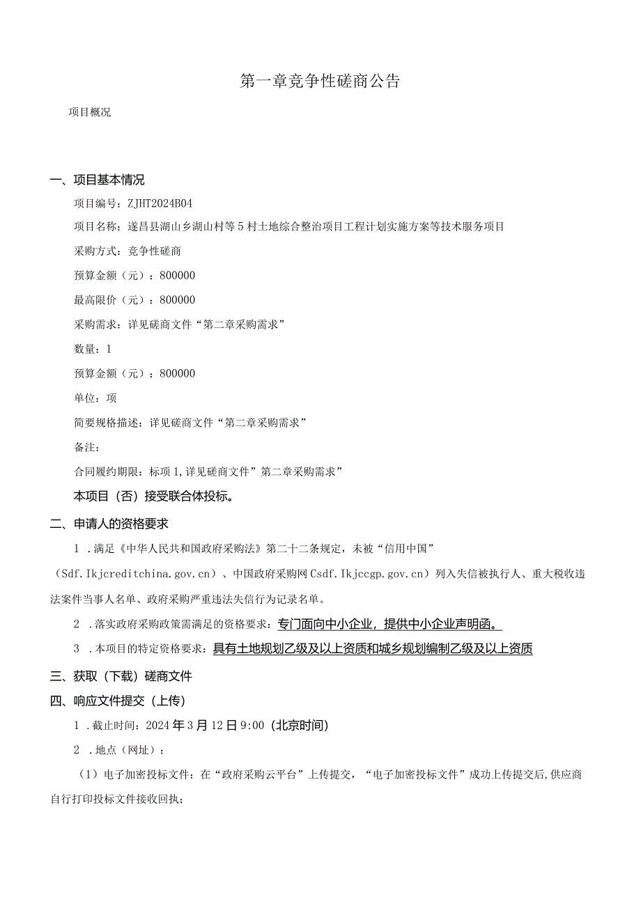 湖山村等5村土地综合整治项目工程计划实施方案等技术服务项目招标文件.docx_第3页