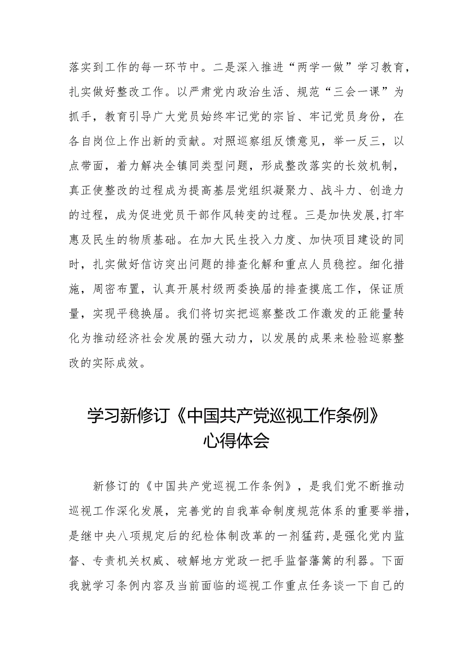 学习中国共产党巡视工作条例2024版心得体会14篇.docx_第3页