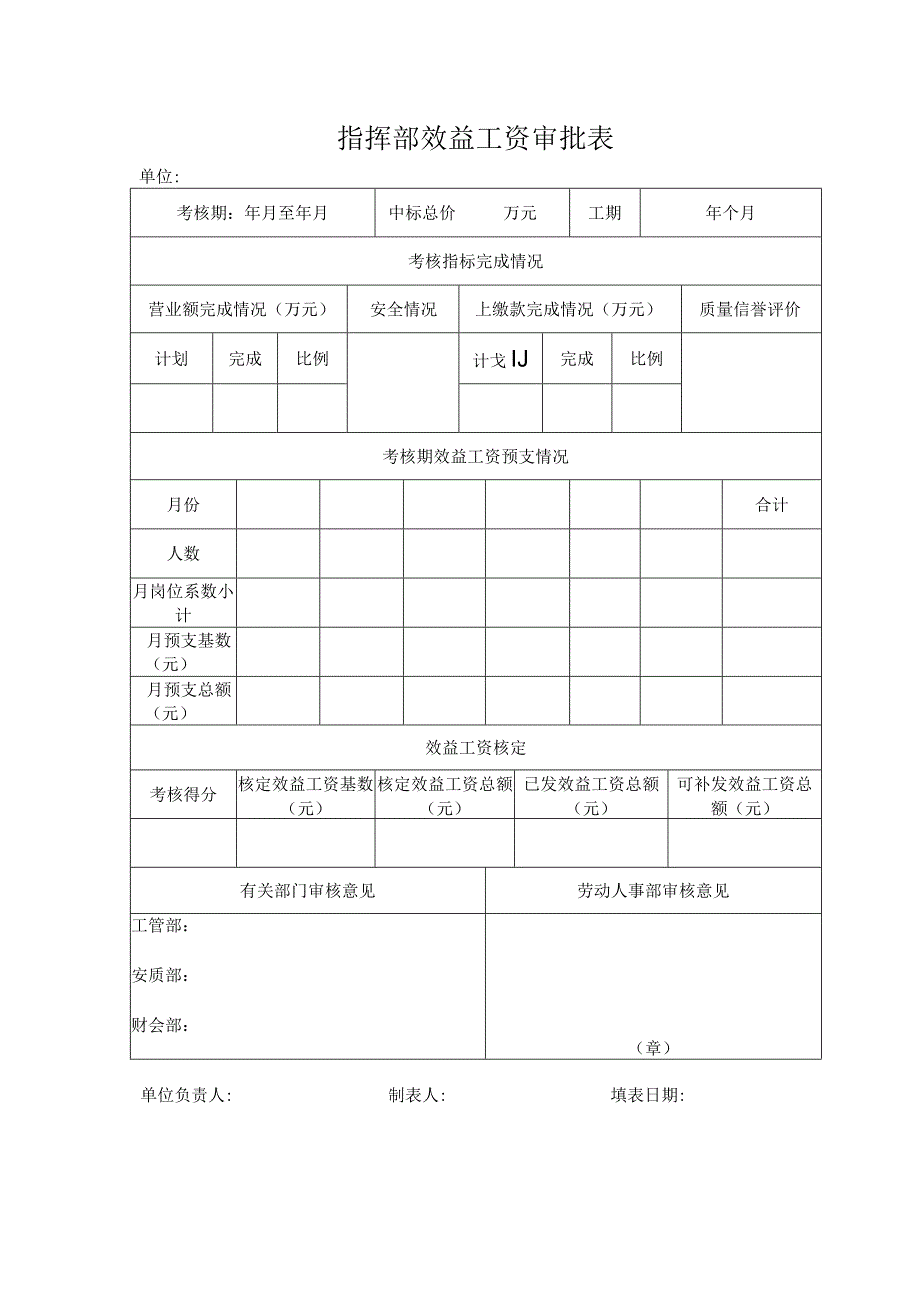 指挥部效益工资审批表.docx_第1页