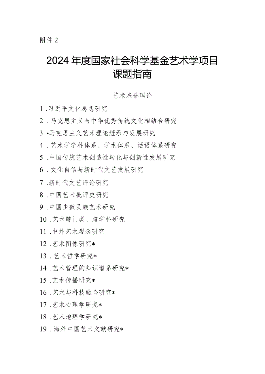 2.2024年度国家社会科学基金艺术学项目课题指南.docx_第1页