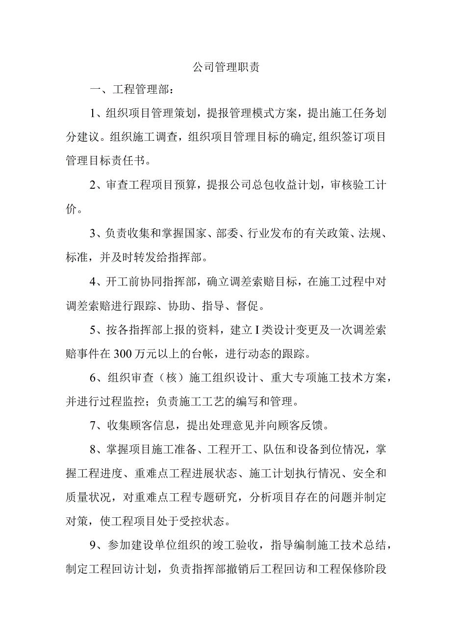 公司管理职责.docx_第1页