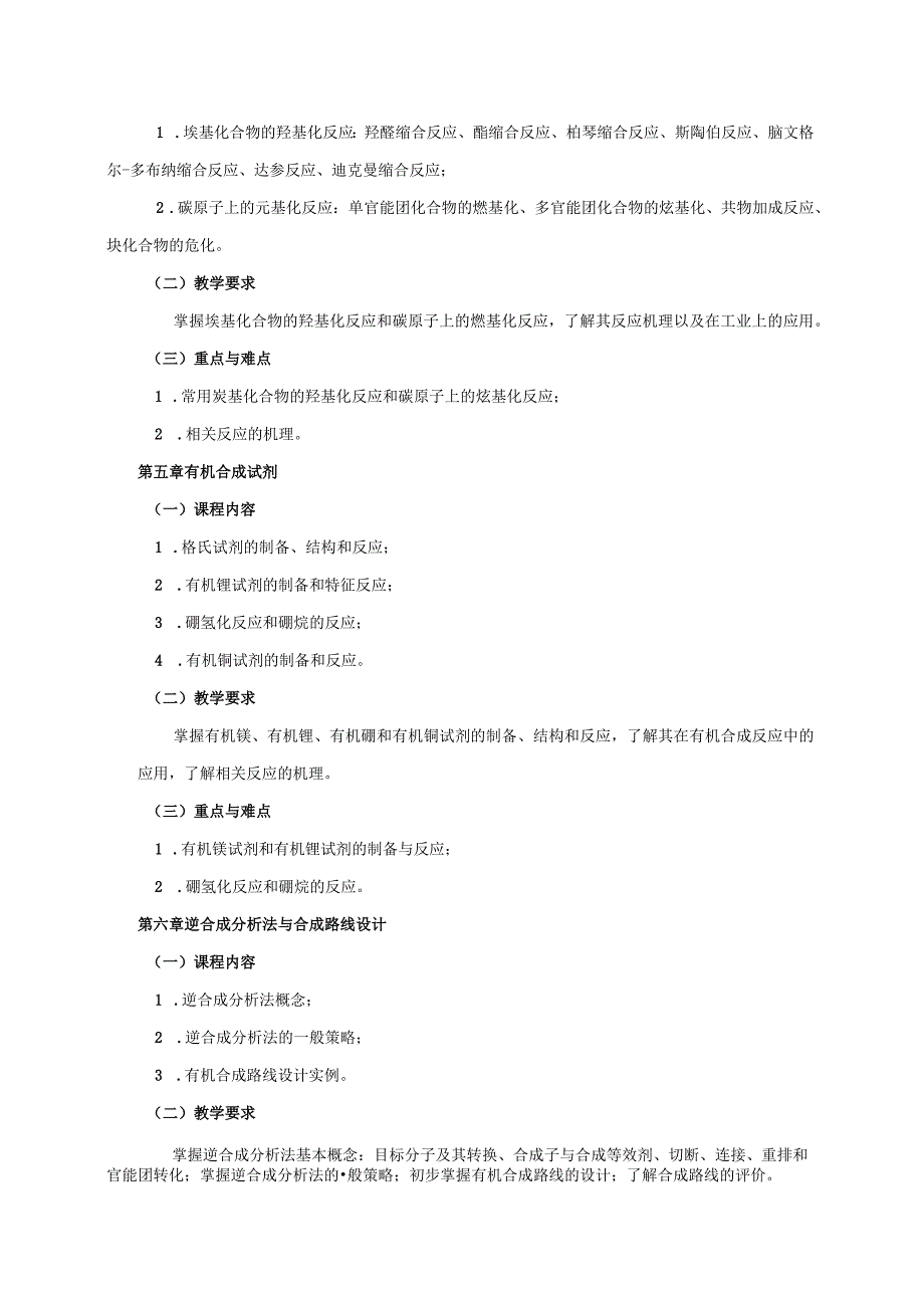 13410117有机合成大学高校课程教学大纲.docx_第3页