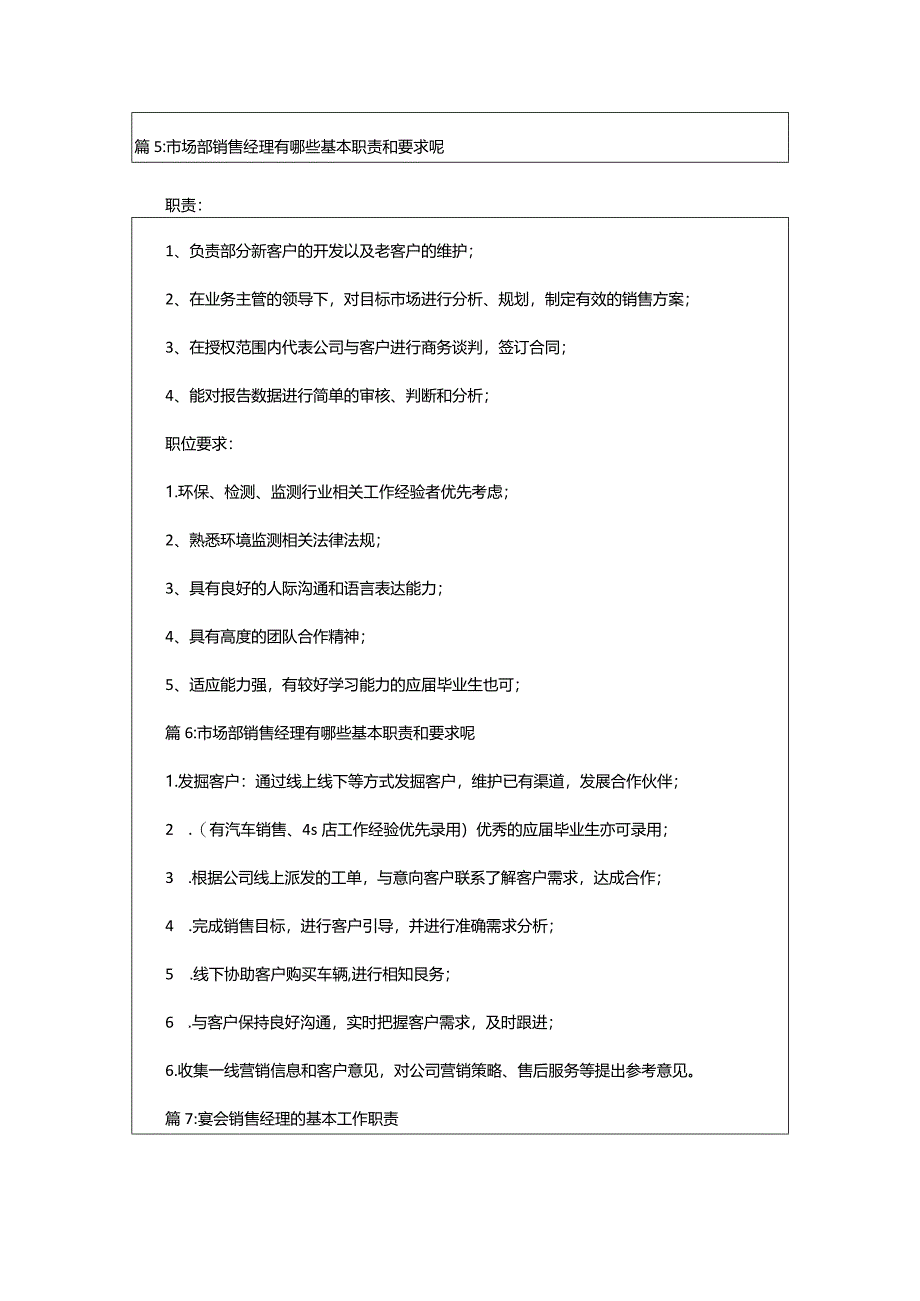 2024年市场部销售经理的基本工作职责（整理篇）.docx_第3页