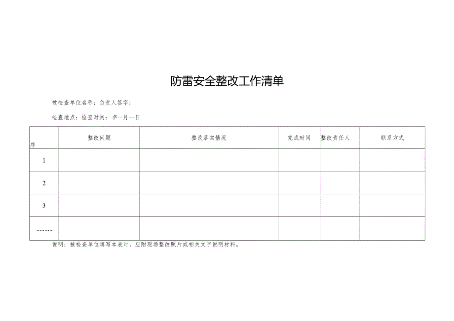 防雷安全整改工作清单.docx_第1页