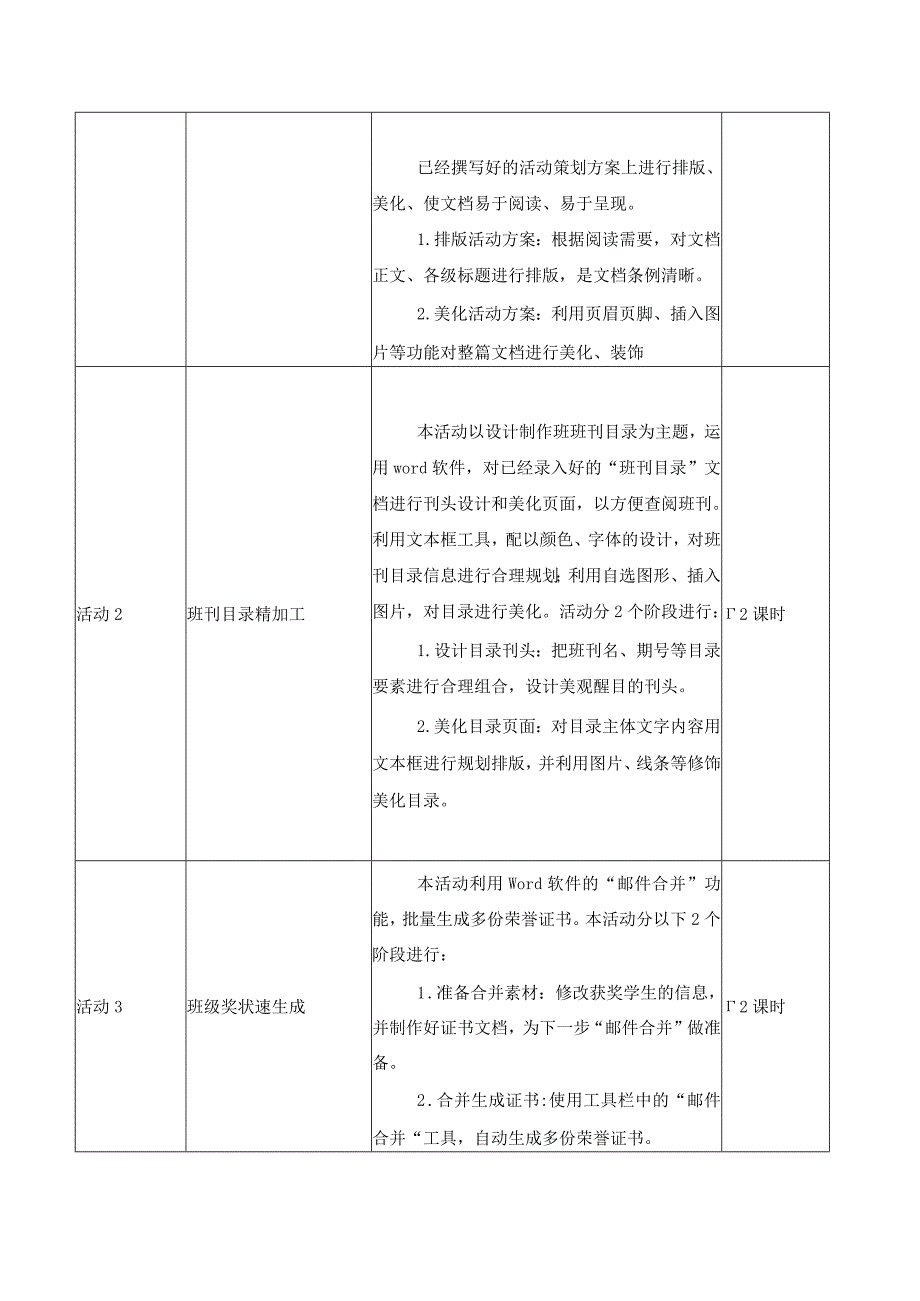 八年级上册《信息技术》《助力班级活动》单元作业设计(优质案例20页).docx_第2页