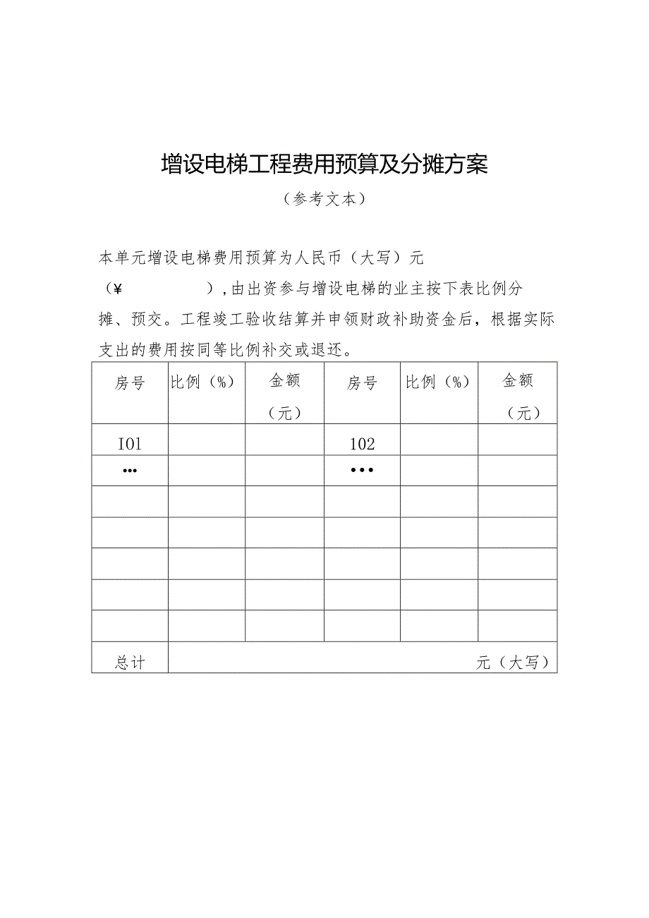 既有多层住宅增设电梯协议书（参考文本）.docx_第3页