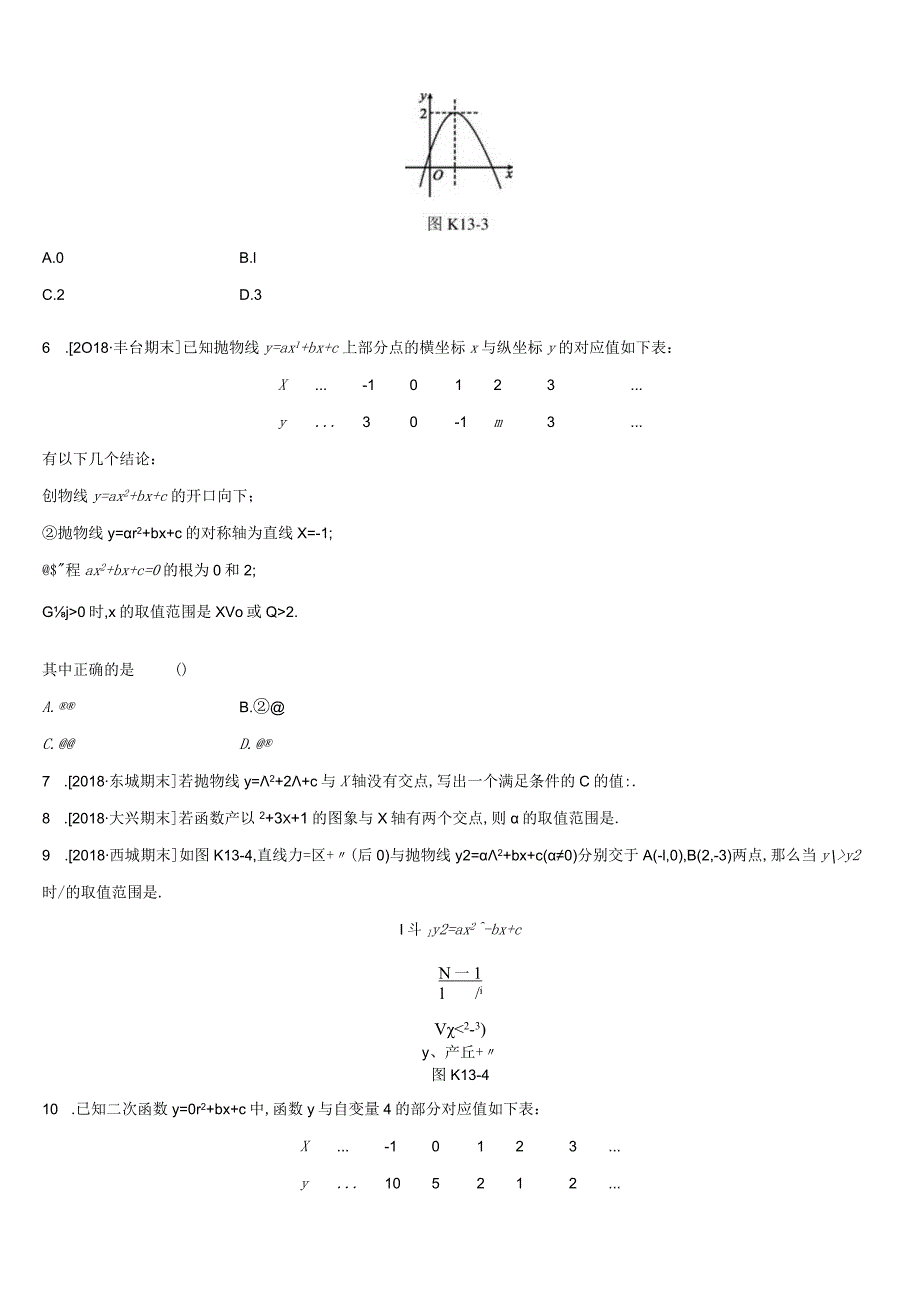 课时训练13二次函数与方程、不等式.docx_第2页