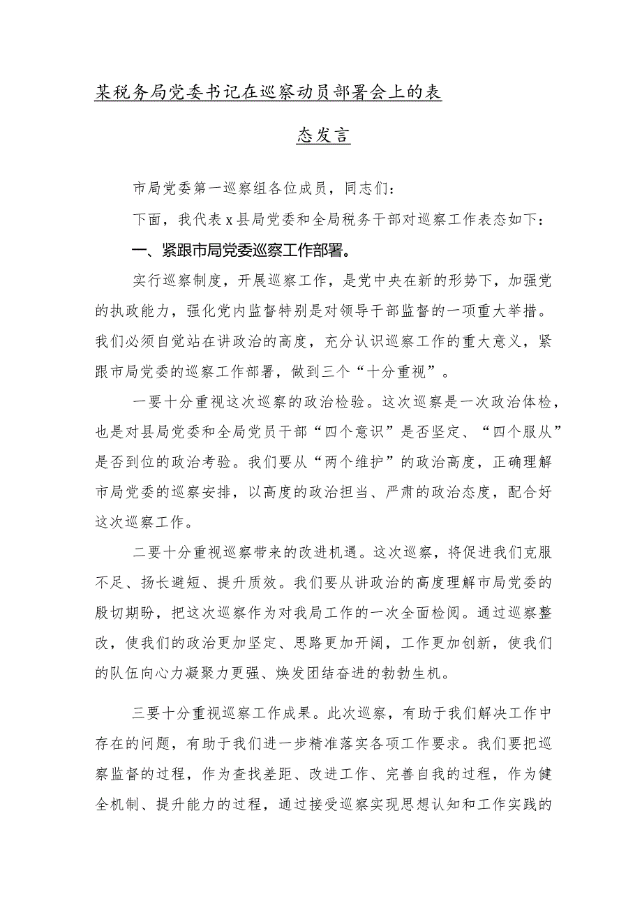 （十篇汇编）巡视整改动员部署会议上的研讨发言.docx_第2页