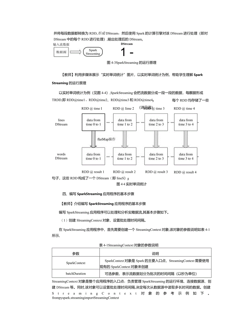 《Spark大数据技术与应用案例教程》教案第12课编写SparkStreaming应用程序.docx_第3页