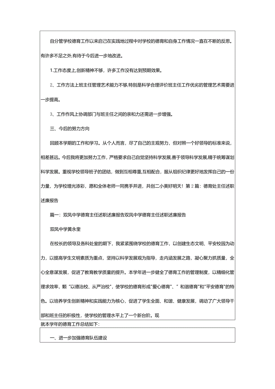 2024年德育主任述职述廉报告（共7篇）-大文斗范文网.docx_第2页