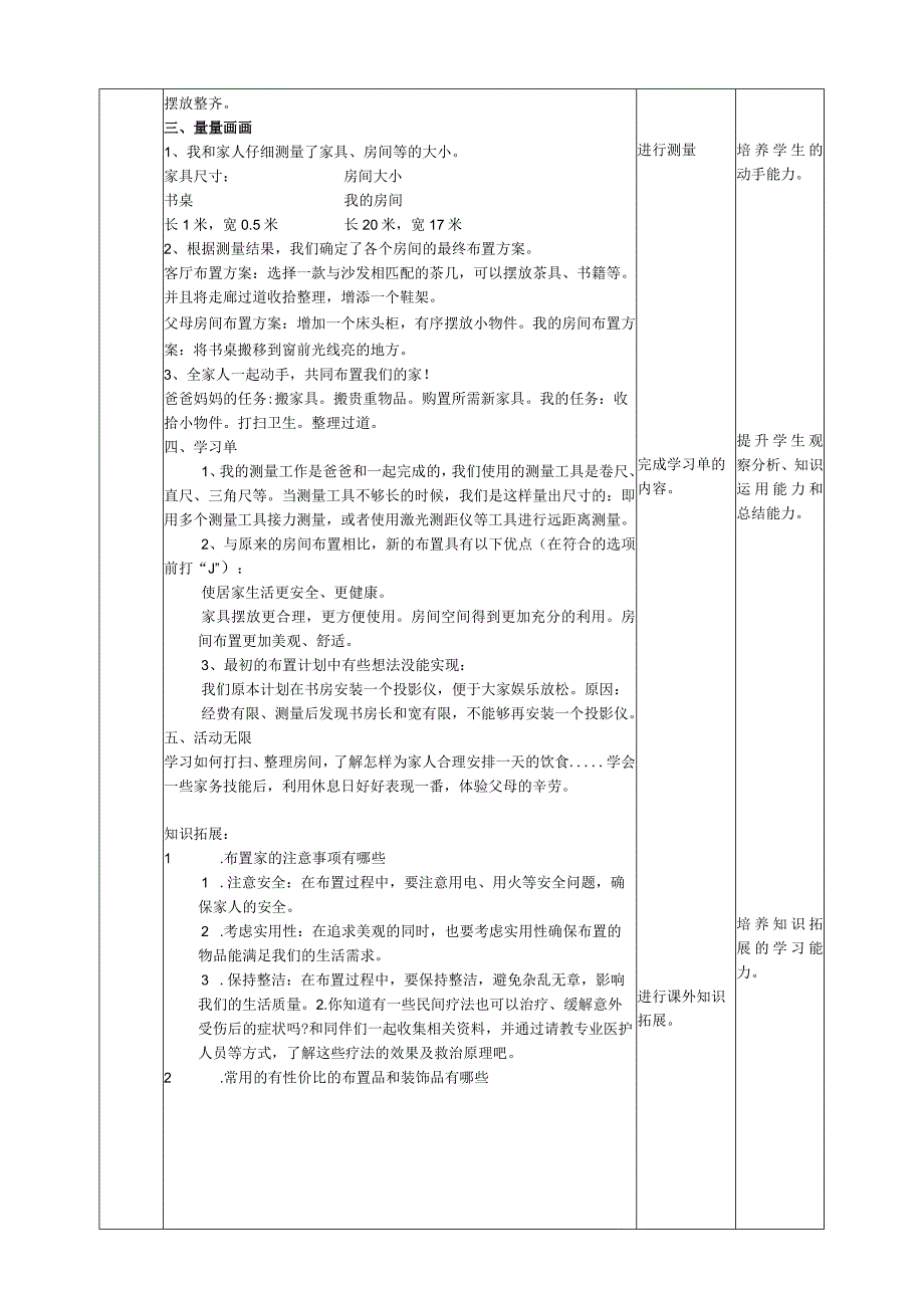 活动二《布置我们的家》（教案）三年级下册数综合实践活动沪科黔科版.docx_第2页