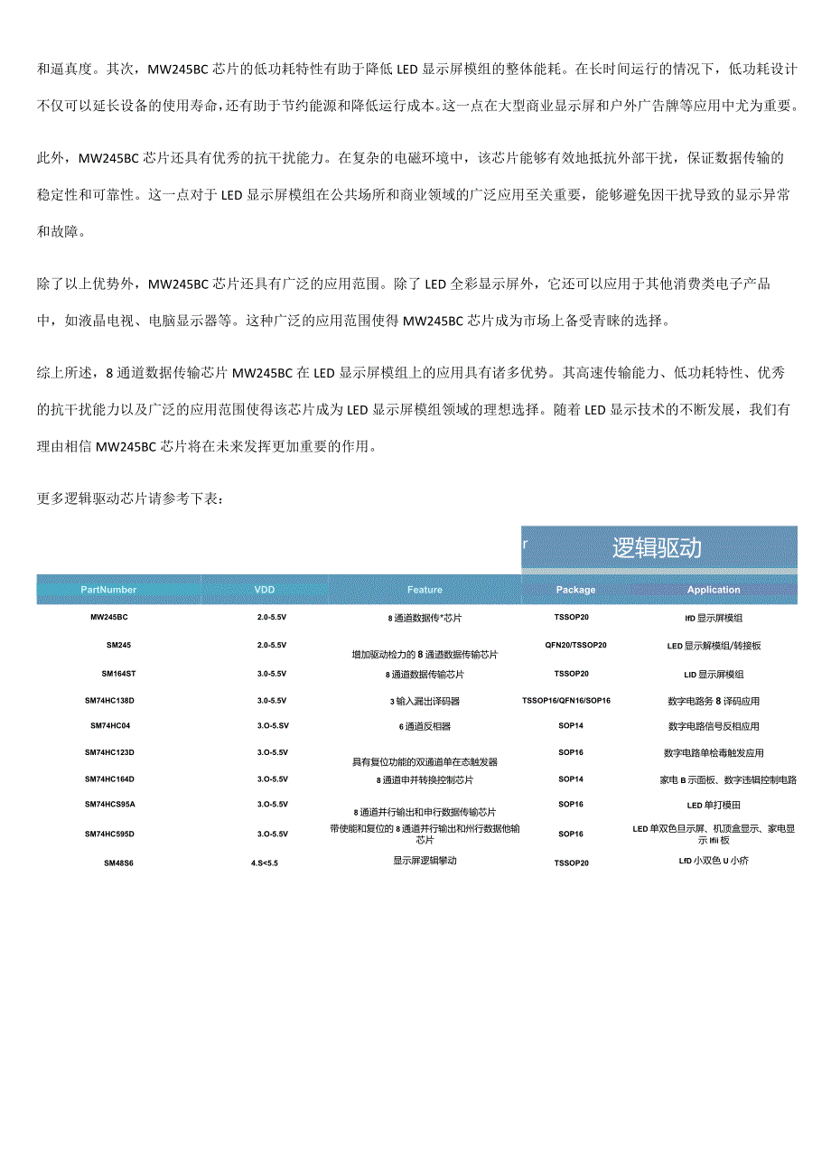 8通道数据传输芯片MW245BC在LED显示屏模组上的应用及其优势.docx_第2页