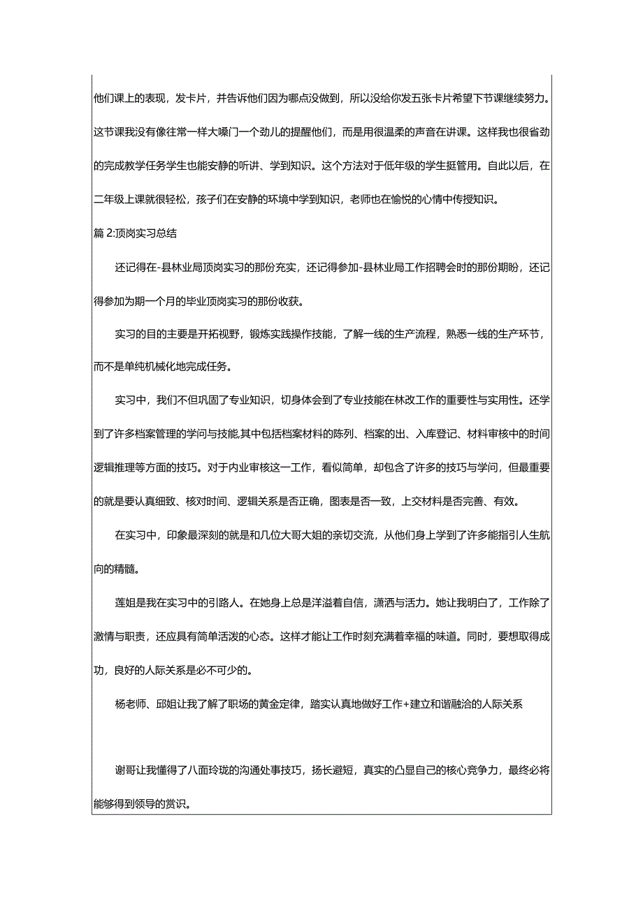 2024年年度顶岗实习总结（精选篇）.docx_第3页