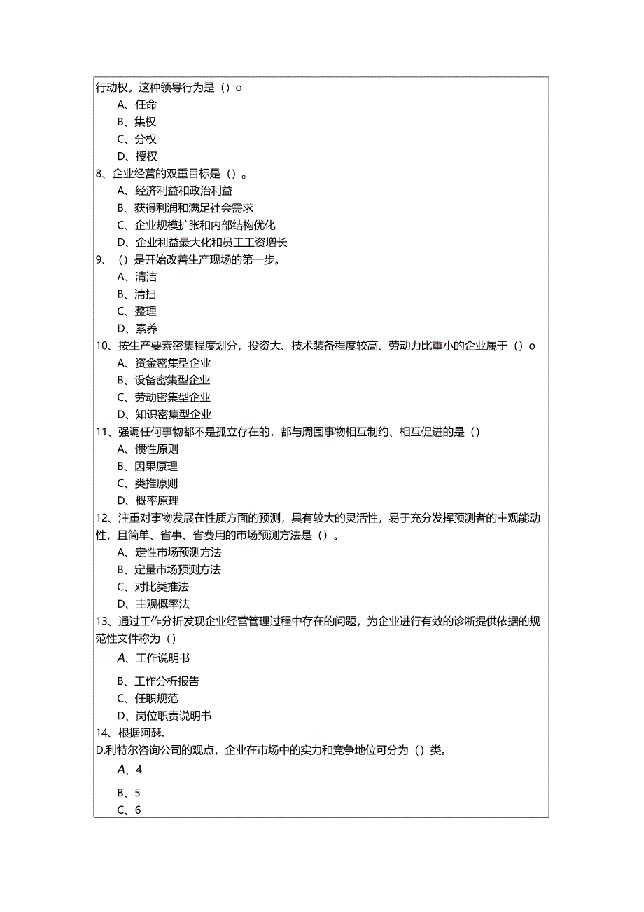 历年(初级)工商管理测试卷含答案解析.docx_第2页