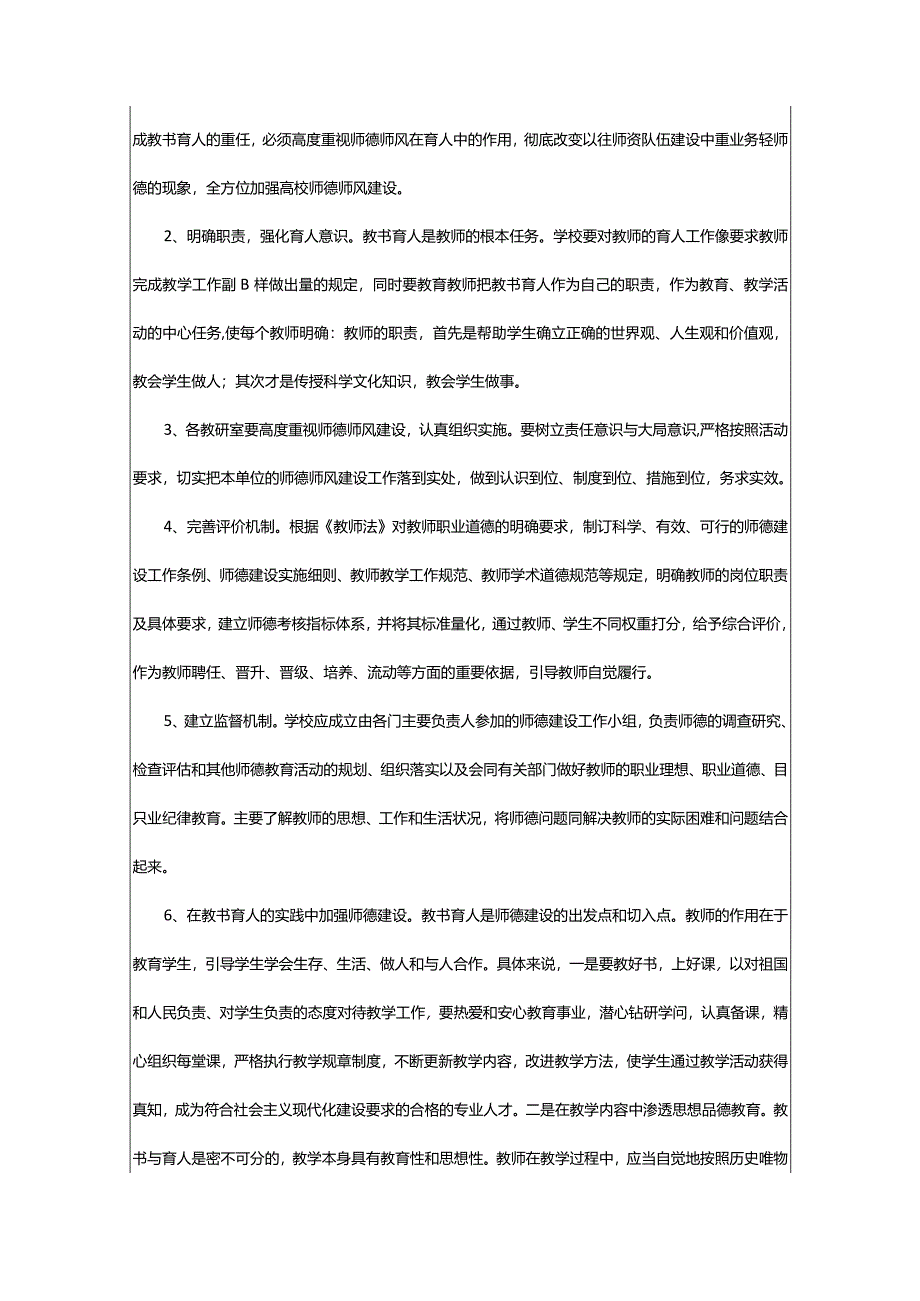 2024年师德师风建设年工作规划（共4篇）-大文斗范文网.docx_第3页