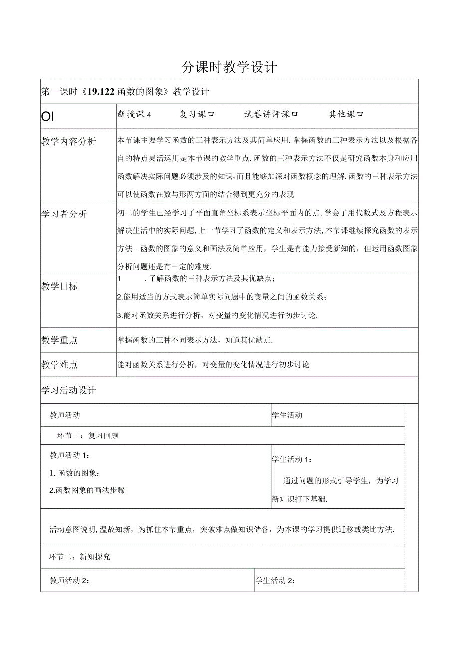 《19.1.2.2函数的图象》教学设计.docx_第1页