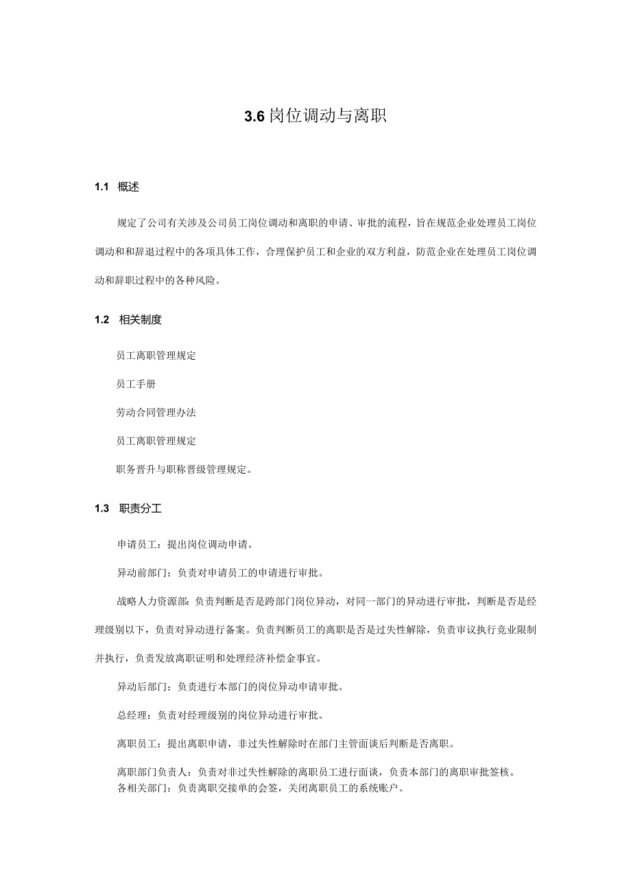 企业合规之3.6岗位调动与离职.docx_第1页