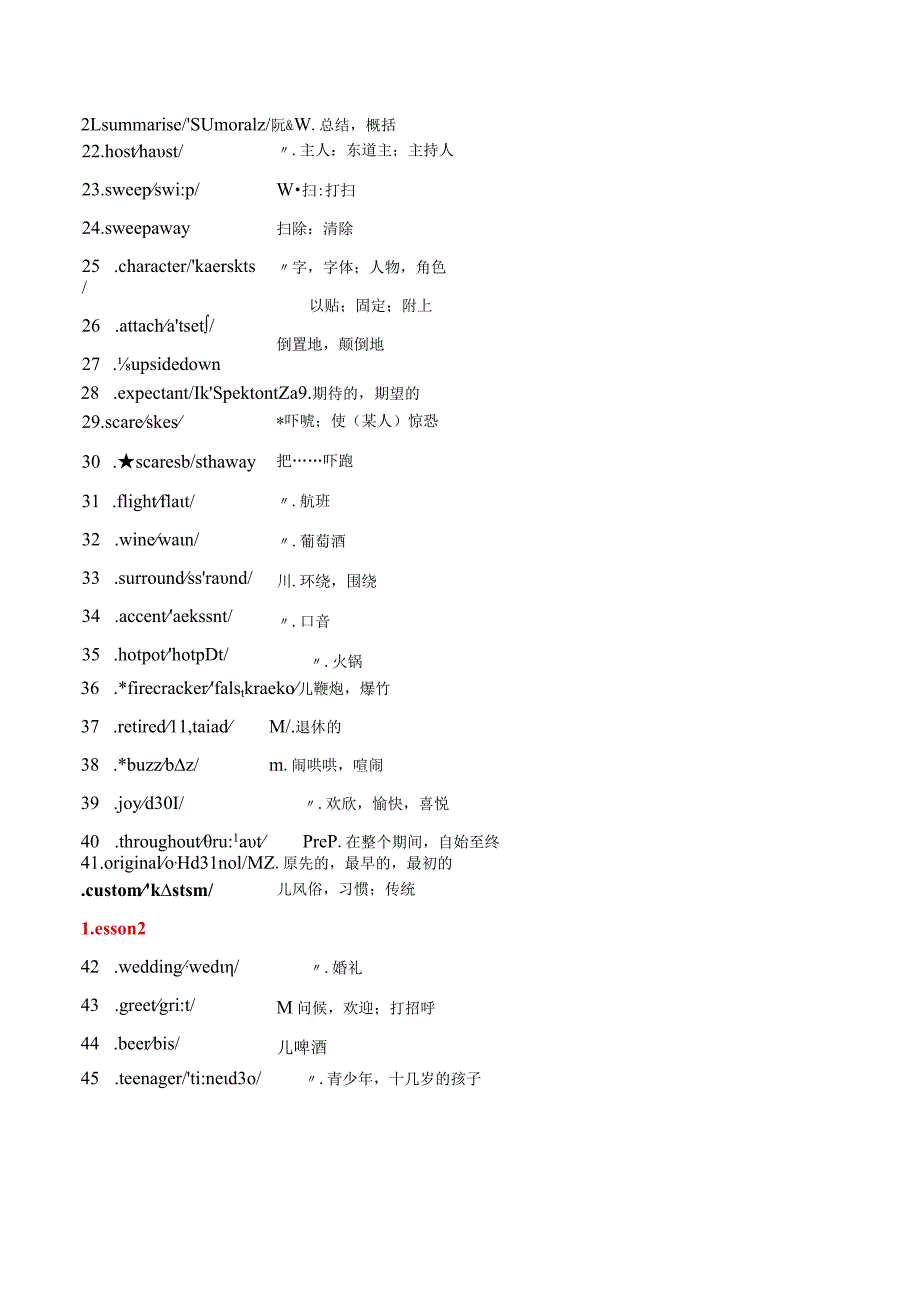 专题01必修一Unit3单元词汇表背诵版.docx_第2页