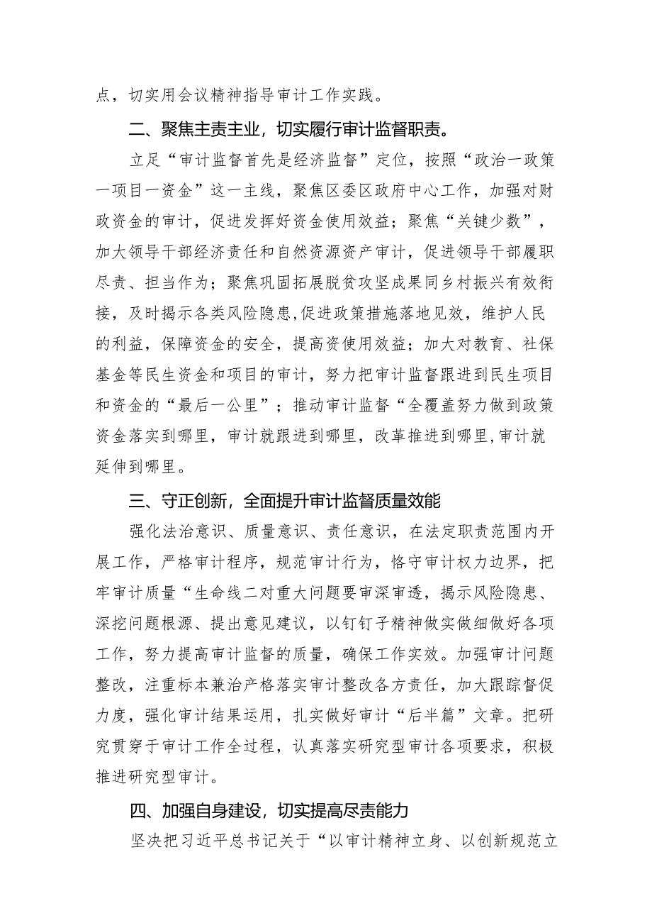 （11篇）学习贯彻2024年全国审计工作会议精神心得体会最新.docx_第3页