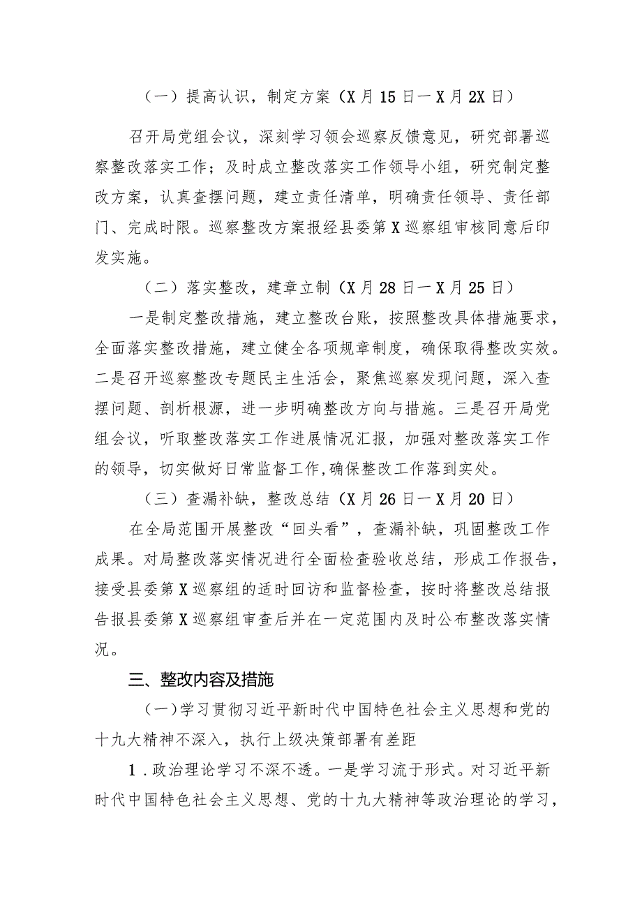 局党组关于落实县第X巡察组反馈意见的整改方案.docx_第2页