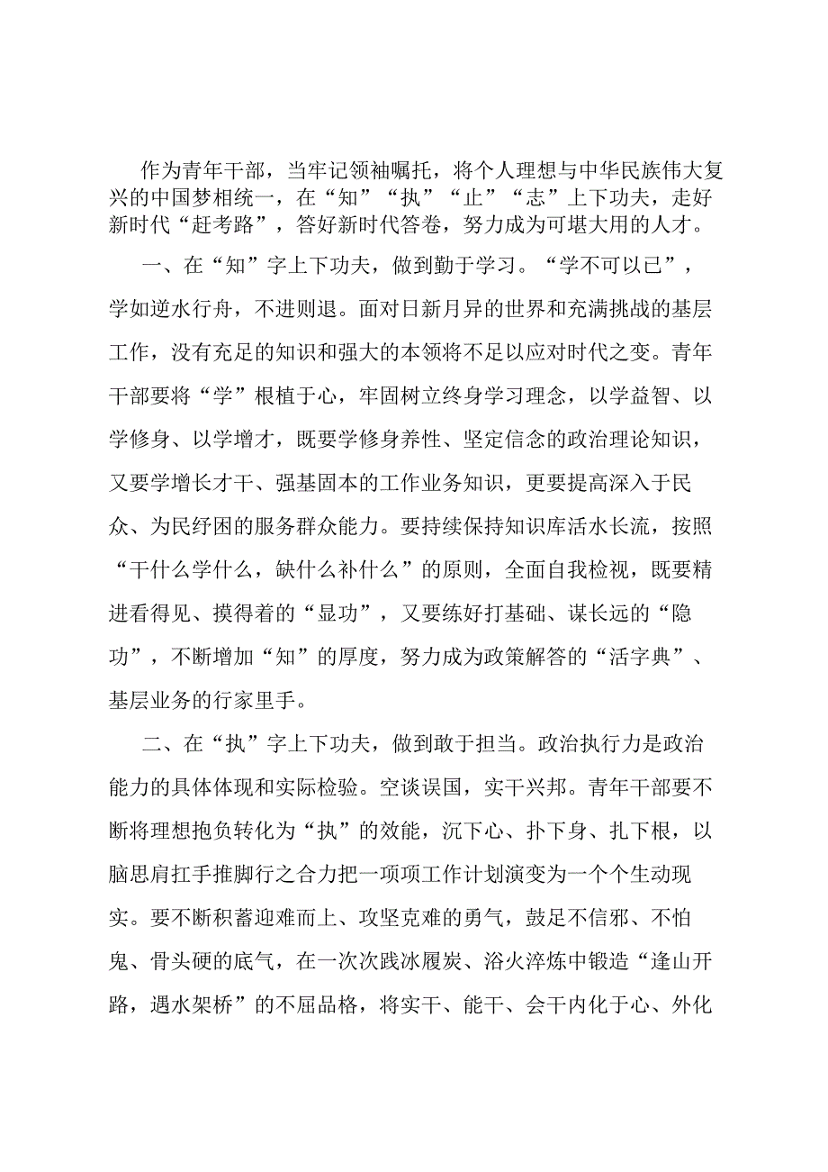 青年干部座谈发言提纲.docx_第1页