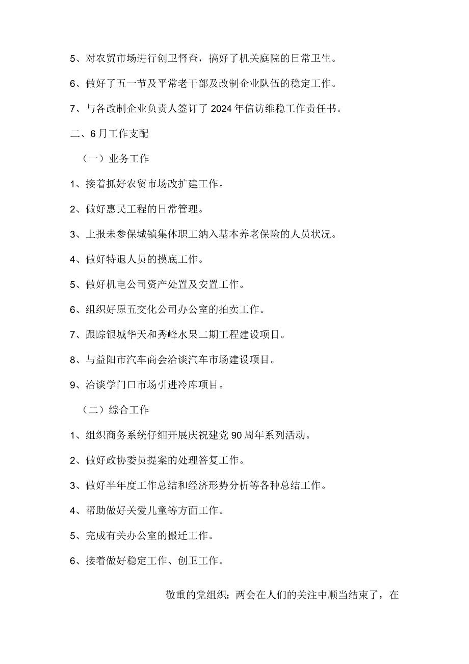 2024年5月湖南益阳某区商务局工作总结及6月工作计划.docx_第2页