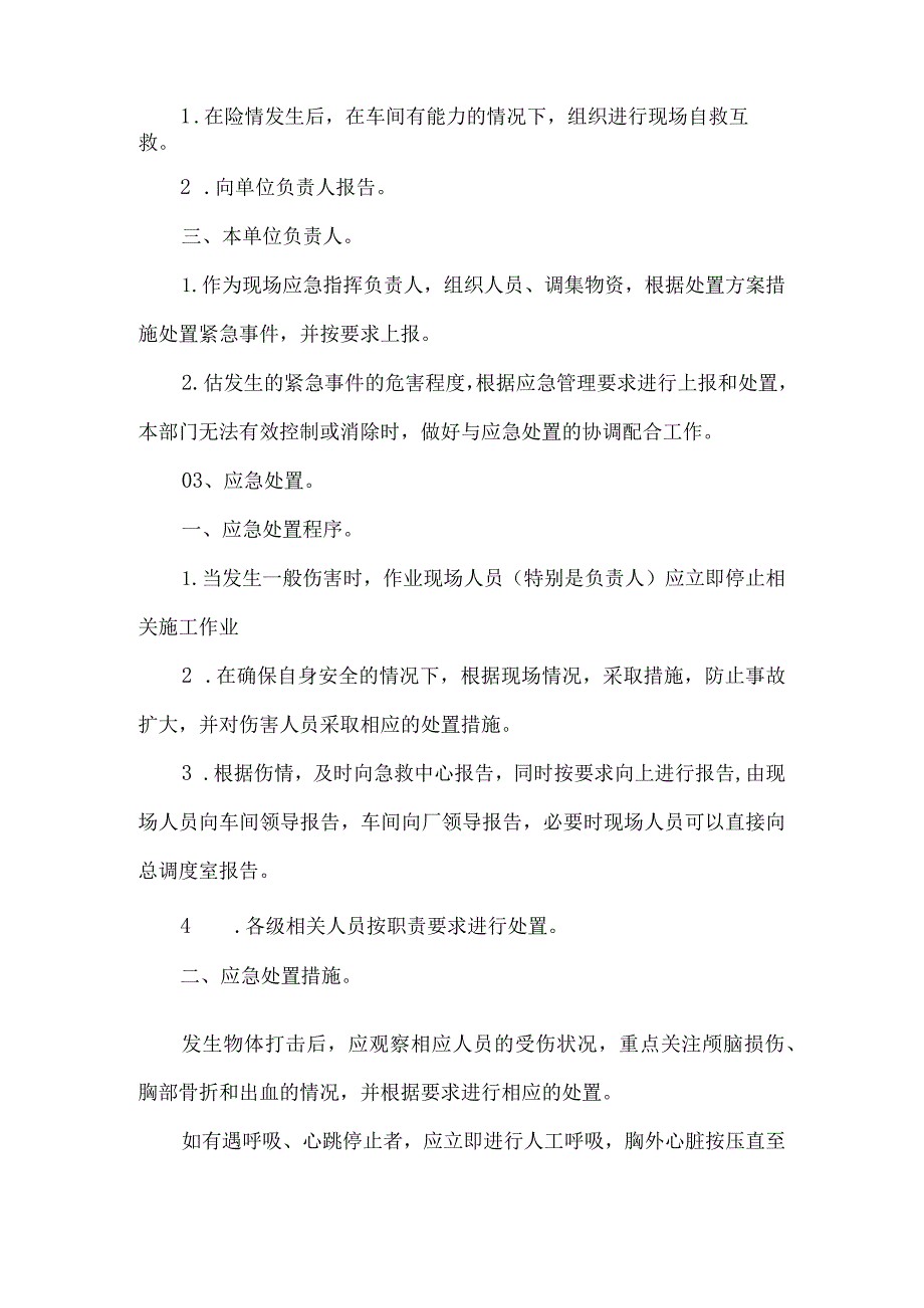 厂矿企业物体打击事故现场处置方案.docx_第2页