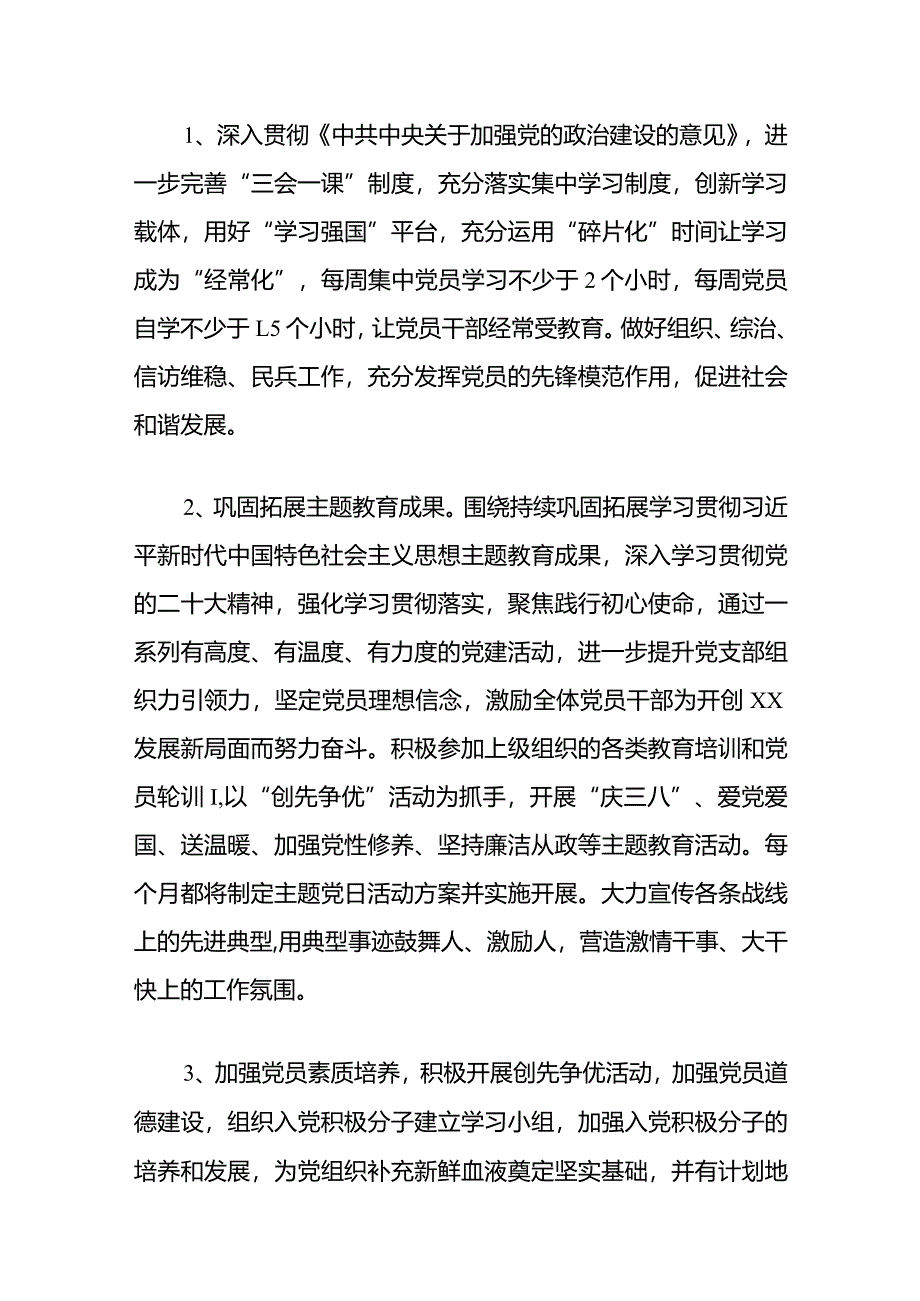 2024党支部党建工作计划（最新版）.docx_第3页